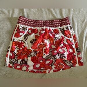 Athleta floral tropical mini skirt size XS